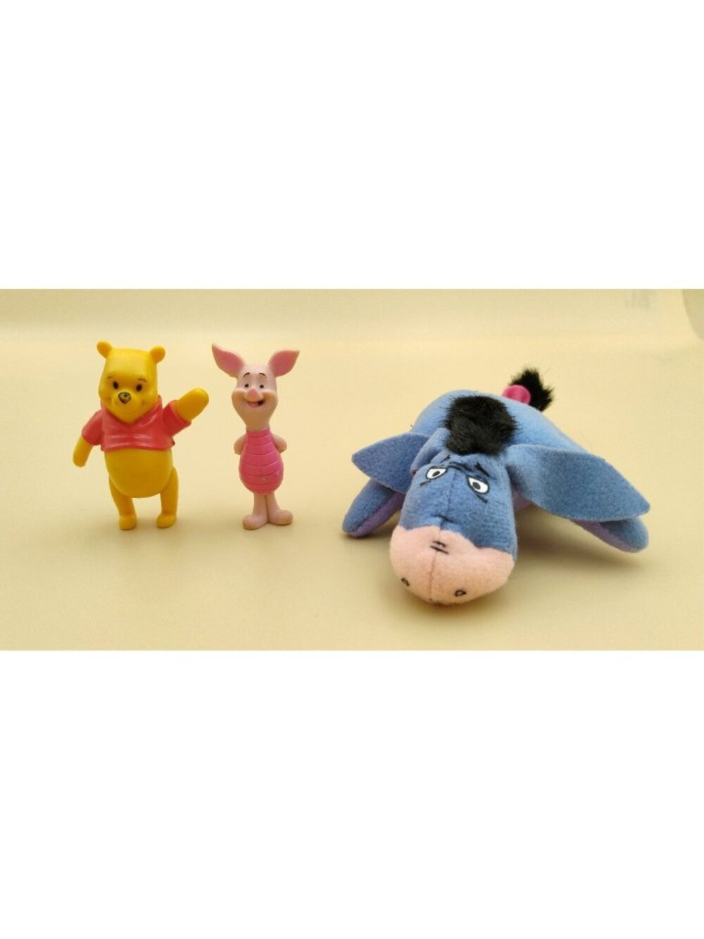 Disney Winnie The Pooh Piglet Eeyore Figurines & Plush McDonalds Vintage Set